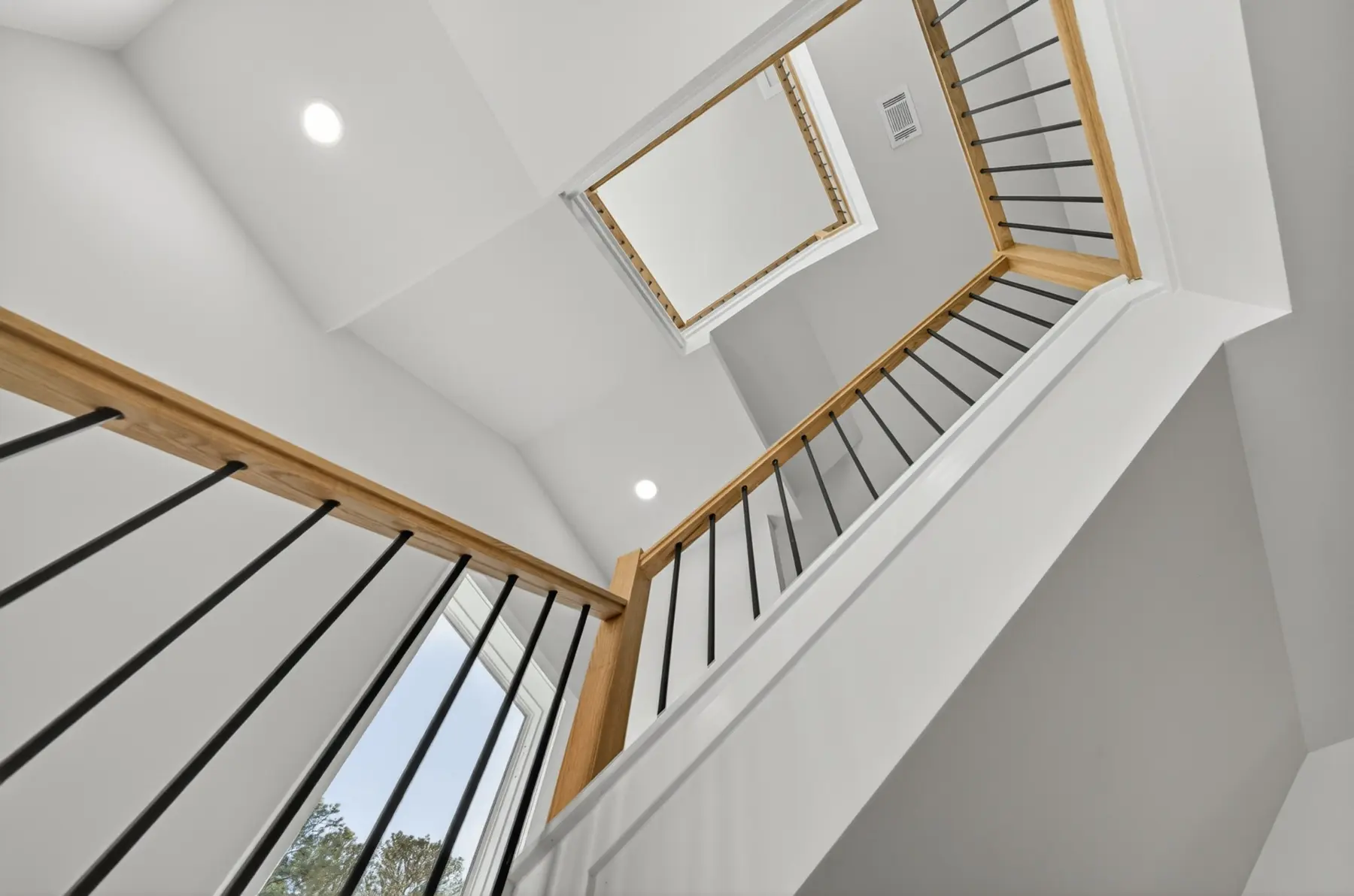 Modern stairwell and railing detail photographed by Archetype Visuals